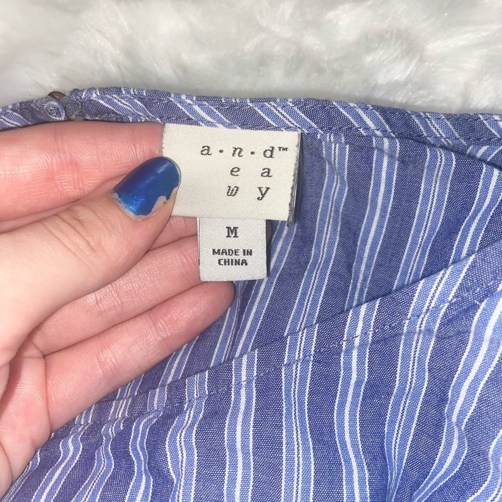 A New Day striped blue & white blouse